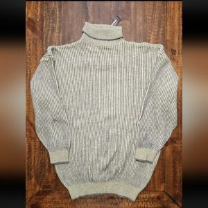 Justin Blake Vintage 80s Turtle Neck Sweater Made In Italy Mens Size M 50% Wool
